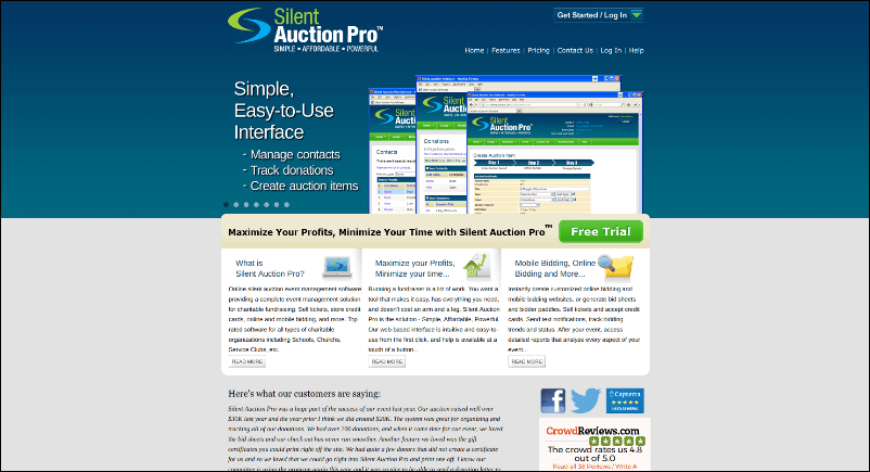 Online silent auction software free
